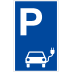 Parkplatzschild P für Elektrofahrzeuge Parkplatzschild P für Elektrofahrzeuge
