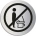 Piktogramm - Die Toilette nicht im Stehen benutzen (rund, mit Rand) Piktogramm - Die Toilette nicht im Stehen benutzen (rund, mit Rand)