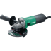 Winkelschleifer HIKOKI mit grünem und schwarzem Gehäuse und Schleifscheibe