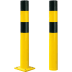 Rammschutzpoller WACHTWERK X® aus Stahl in Stärke L mit Ø 159 mm, gelb-schwarz