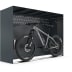Fahrradgarage BikeBox 1 G XL mit grauem Mountainbike und schwarzem Rahmen, Maxxis Reifen und Bosch Motor