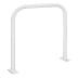 Fahrradanlehnbügel Sprint ohne Querholm in weiß, Metall Fahrradständer zum Anlehnen