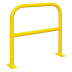 Gelber Fahrradanlehnbügel Sprint aus Metall zum Einbetonieren oder Aufdübeln