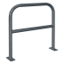 Fahrradanlehnbügel Sprint aus Stahl zum Einbetonieren oder Aufdübeln in grauer Farbe