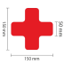 PROline-tape Bodenmarkierung X-Stück rot 150x150 mm mit 50 mm breiten Armen