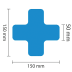 PROline-tape Bodenmarkierung X-Stück blau 150x150 mm mit 50 mm breiten Armen