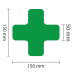 Grüne PROline-tape Bodenmarkierung X-Stück mit den Maßen 150 mm x 150 mm und 50 mm breiten Armen