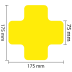 PROline-tape Bodenmarkierung X-Stück gelb 175x175 mm mit 75 mm breiten Armen