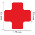 PROline-tape Bodenmarkierung X-Stück rot mit den Maßen 175 mm x 175 mm und 75 mm breite Arme