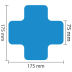 PROline-tape Bodenmarkierung X-Stück in Blau mit den Maßen 175 mm x 175 mm und 75 mm Breite der Arme