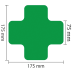 Grüne PROline-tape Bodenmarkierung X-Stück mit den Maßen 175 mm x 175 mm und 75 mm breite Arme