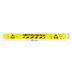 PROline-tape Bodenmarkierung gelb mit schwarzer Aufschrift ESD Protected Area und Warnsymbolen, 600 mm lang, 50 mm breit