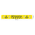 PROline-tape Bodenmarkierung gelb mit schwarzer Aufschrift ESD Protected Area, Maße 600 mm x 75 mm, mit Warnsymbolen und Pfeilen