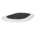 Fahrbahnschwelle Berliner Kissen GAMMA oval in schwarz und weiß als Komplett-Set
