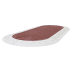 Fahrbahnschwelle Berliner Kissen GAMMA oval in weiß und rot als Komplett-Set