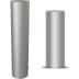 Runder Sperrpfosten aus Edelstahl mit einem Durchmesser von 204 mm, zwei Varianten mit Bodenbefestigung