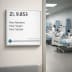 MADRID Türschild PROFIPACK mit Zimmernummer 9.853 und Namen Herr Martens, Herr Terpin, Herr Sassler, Patientenzimmer Schild im Krankenhausflur