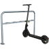 Scooter Roller Reihenparker mit Bügel aus Metall zur sicheren Abstellung von Rollern und Scootern