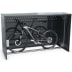 Fahrradgarage BikeBox 1 G mit RFID-Schloss und Mountainbike in grauer Metallbox