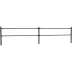Schutzgeländer Rabattengeländer modular aus Stahl mit Zier-Kugelkopf, Ø 60 mm, schwarzes Metallgeländer mit zwei Querstreben