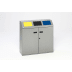Wertstoff-Sortiersystem mit drei Fächern in den Farben Gelb, Schwarz und Blau, 100 Liter, 150 Liter, 200 Liter