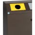 Wertstoff-Sammelstation WS 97 mit gelbem Einwurf und braunem Gehäuse