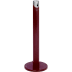 Rote Ascher-Standsäule SG 105 R mit silberner Abdeckung und Zigarettensymbol