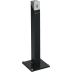 Ascher-Standsäule SG 105 E schwarzer Standaschenbecher mit Edelstahlaufsatz und Zigarettensymbol