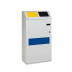 Wertstoffsammelstation WSS 115 mit gelbem, schwarzem und blauem Einwurf