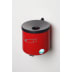 Roter Wandascher WH 16 mit schwarzem Deckel und Zigarettensymbol, Wandmontage