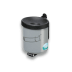 Wandascher WH 10 mit und ohne Dach, grauer Wandaschenbecher mit schwarzem Rand und Halterung