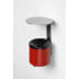Wandascher WH 16 roter Wandaschenbecher mit schwarzem Deckel und silbernem Dach zur Wandmontage