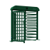 Grünes Schake VECTOR V-Turnstile-Fix-Basic Drehkreuz mit Drehstangen und Gittertor