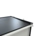 Mobiles Raumsystem MultiRoom Outdoor Basic 5 mit schwarzem Dach und weißer Seitenwand
