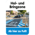 Schulwegschild Hol- und Bringzone mit Text Ab hier zu Fuß, Eltern-Haltestelle Schild und Kindern, die zu Fuß zur Schule gehen