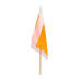 40er Set NESTLE Warnflagge orange-weiß 500 x 500 mm mit Holzstab