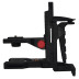 NESTLE Wandhalter NWM-802, 2-teilig schwarzer verstellbarer Wandhalter mit rotem Drehknopf