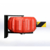 Wandgurtkassette Beltrac Wall Mount Jettrac mit Gurtstopp in rot und schwarz mit gelb-schwarzem Sicherheitsgurt