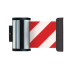 Wandgurtkassette Beltrac Wall Mount L mit rotem und weißem Warnband