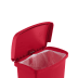 Roter Tret-Mülleimer Slim Jim Step-On Container mit offenem Deckel und Müllbeutel, Rubbermaid, 68 bis 90 Liter Fassungsvermögen