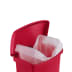 Roter Tret-Mülleimer Slim Jim Step-On Container mit offenem Deckel und Müllbeutel, Rubbermaid, 68 bis 90 Liter Fassungsvermögen