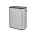 Soft-Touch Mülleimer Bo Touch Bin von Brabantia aus Edelstahl mit schwarzem Deckel und 2x 30 Liter Fassungsvermögen