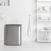 Soft-Touch Mülleimer Bo Touch Bin von Brabantia aus Edelstahl mit 60 Liter Fassungsvermögen in moderner Küche