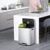 Tret-Mülleimer EcoCasa 2 Recycling EKO mit 36 und 24 Litern Inhalt in moderner Küche