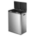 Abfalleimer Essential Touch Recycler 2 EKO mit zwei Fächern und je 30 Liter Fassungsvermögen, Edelstahl mit schwarzen Deckeln