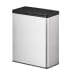 Abfalleimer Essential Touch Recycler EKO mit 2x 20 Liter Fassungsvermögen, silberner Müllbehälter mit schwarzem Deckel