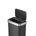 Sensor-Abfalleimer Hana Deluxe EKO mit offenem Deckel, 50 Liter Fassungsvermögen, schwarz mit Edelstahlrand