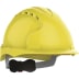 Gelber JSP Schutzhelm EVO3-Revolution mit 6-Punkt-Halterung